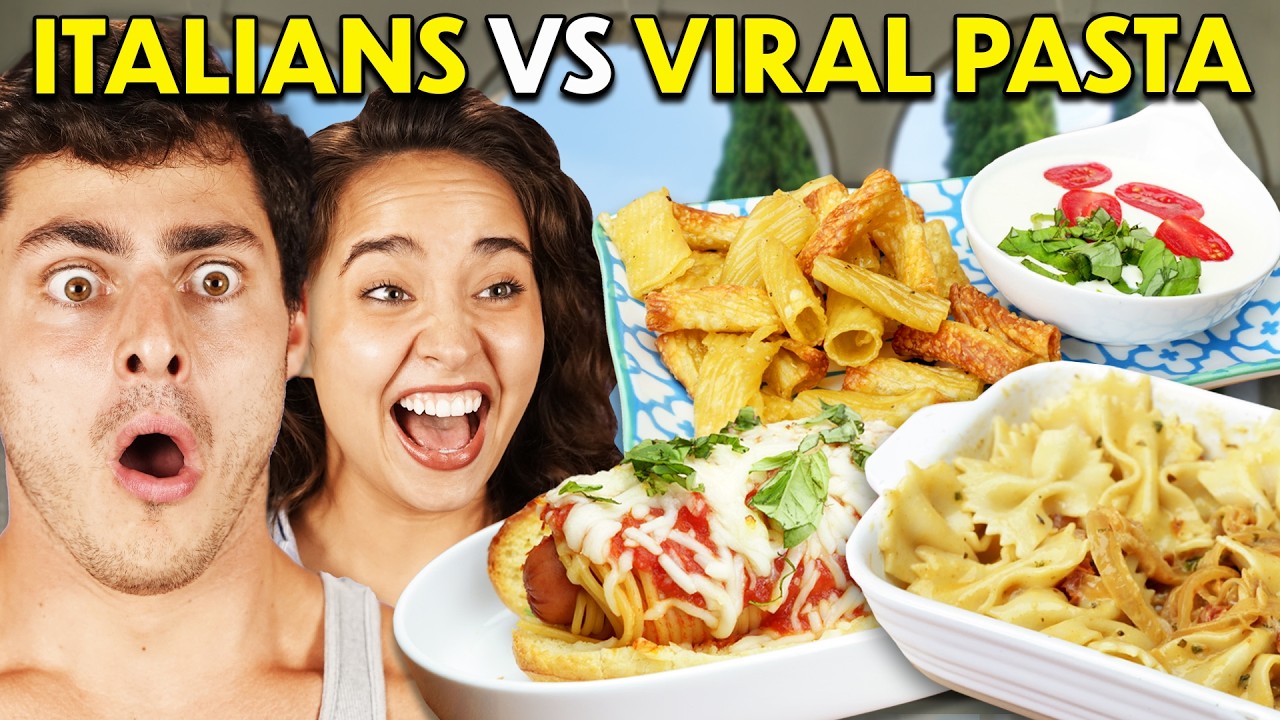 Italians Try Viral American Pasta! (Ft. itsQCP)
