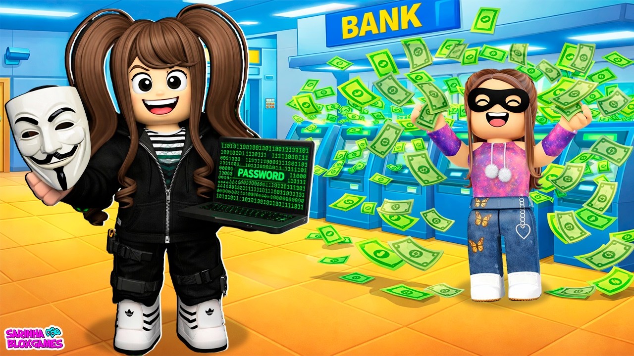 VIREI HACKER PARA ASSALTAR UM BANCO no ROBLOX!!
