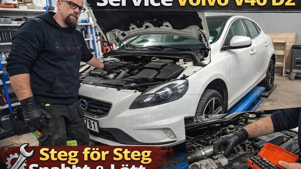 Service Volvo v40 D2, steg för steg, Snabbt och lätt, Så här gör jag.