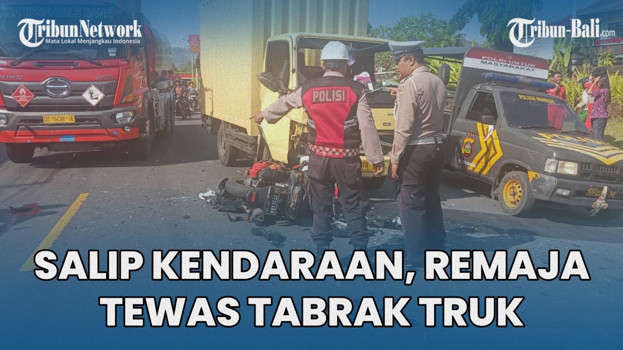 Salip Kendaraan di Depannya, Remaja Tewas Tabrak Truk di Desa Antiga Karangasem Bali