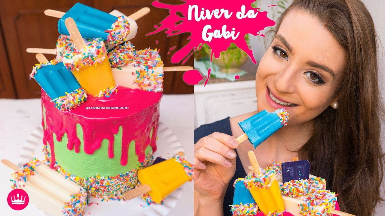 DRIP CAKE PICOLÉ - Aprenda a fazer o bolo 