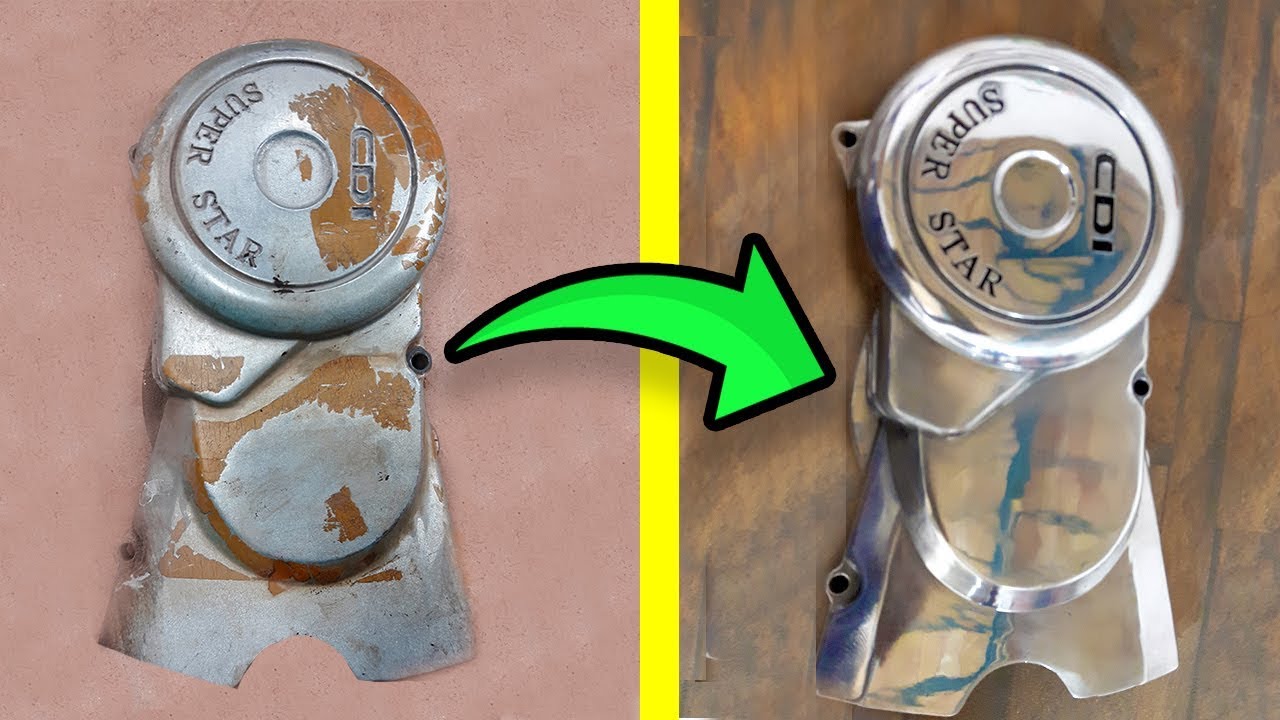 How to Polish Metallic Surface | CD70 Engine Cover Restoration