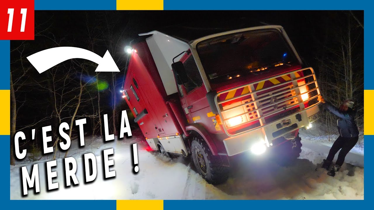 11) On a renversé notre camion aménagé ! La route s'effondre en Suède