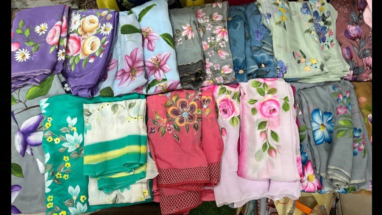 🥰Awesome Hand Painted Semi Crepe Suits🥰