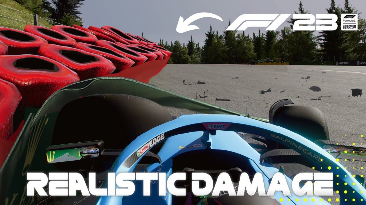 F1 23 but it has HYPER REALISTIC DAMAGE | VFX F1 23 Crashes