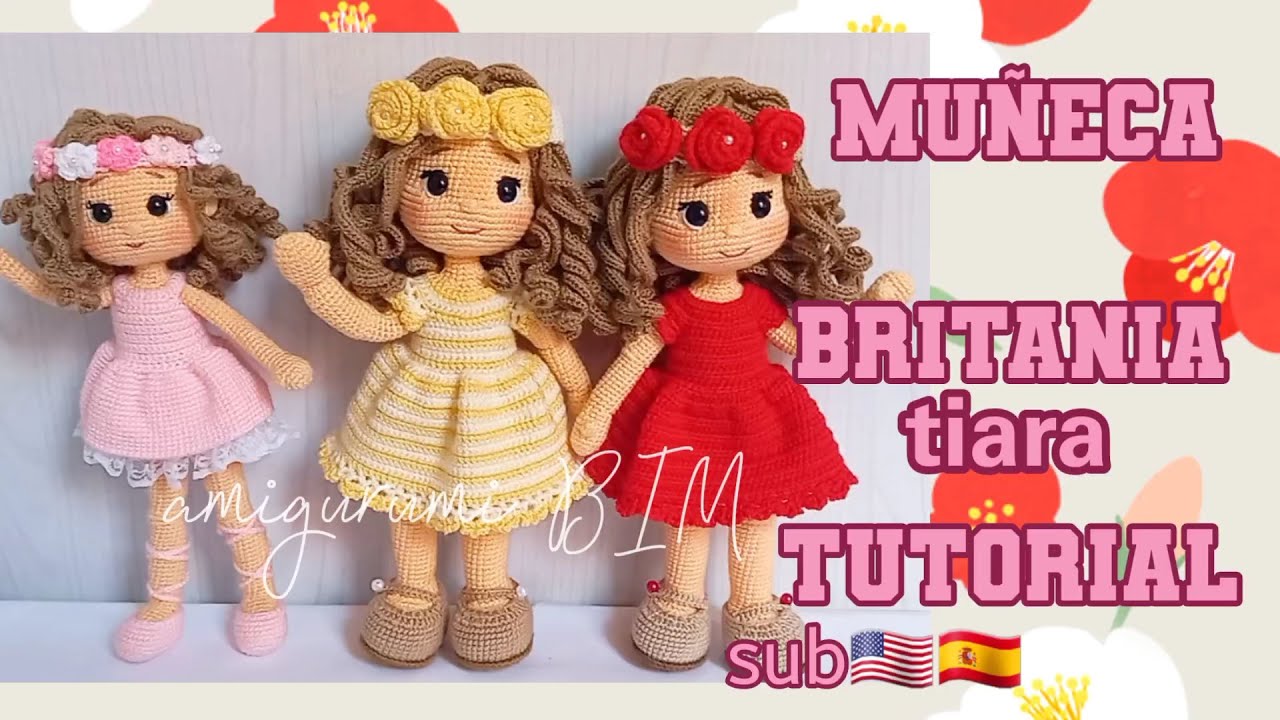 Кукла БРИТАНИЯ крючком #амигуруми часть №4 саб 🇺🇲🇪🇸 #легко