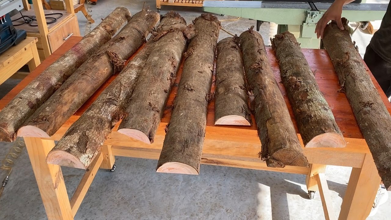 From Firewood to Furniture: DIY Expandable & Foldable Dining Table from Firewood