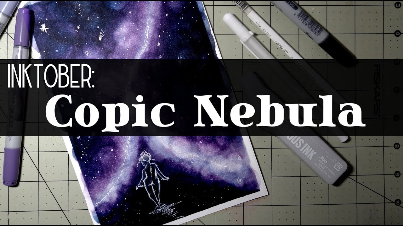 Copic Marker Drawing: Nebula Effect