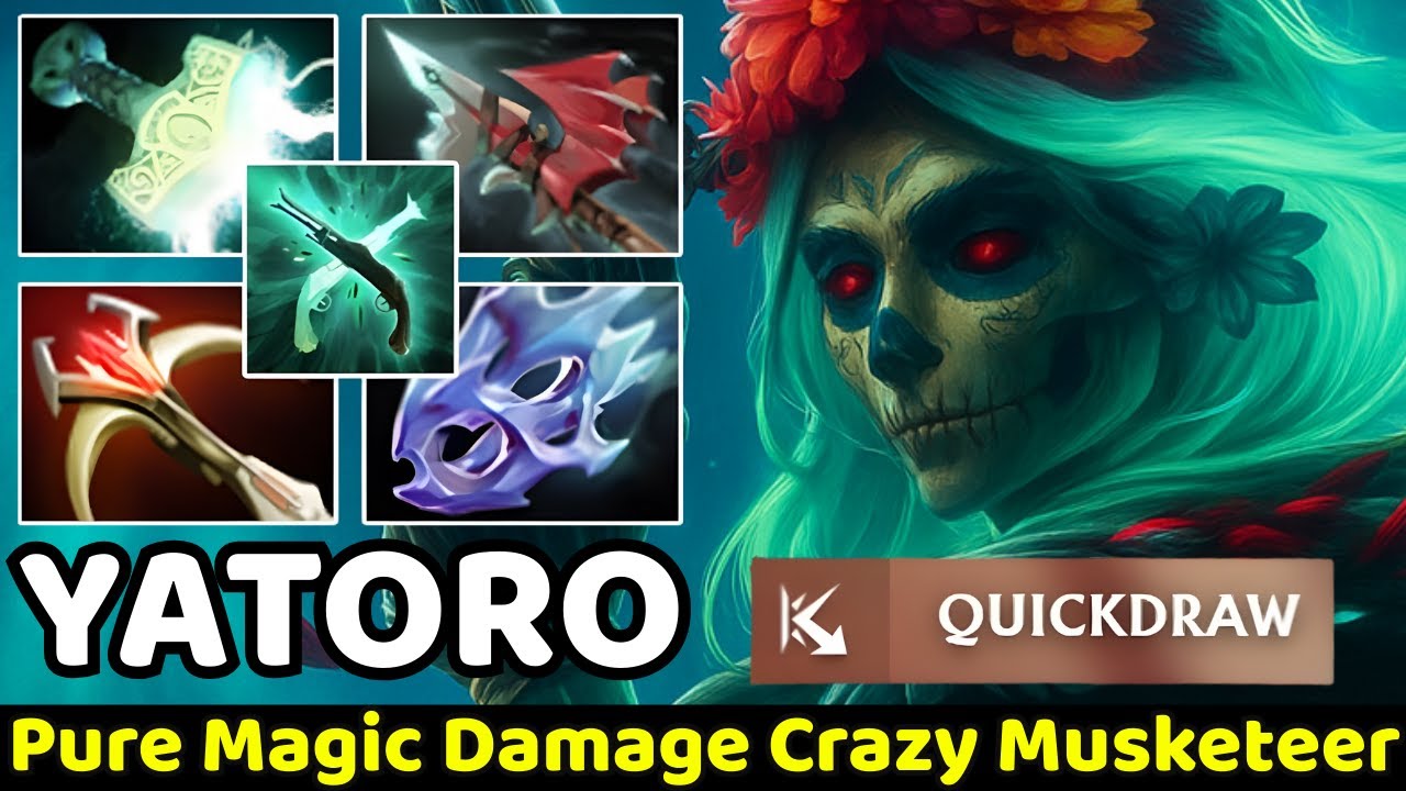 YATORO [Muerta] Pure Magic Damage Mad Gunslinger + Mjollnir Penetration Anti Meepo Dota2