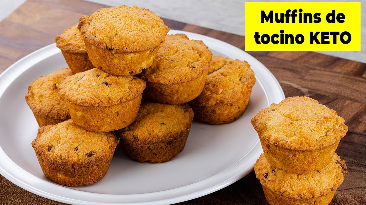 Deliciosos muffins de tocino y queso Cheddar KETO | Magdanelas KETO