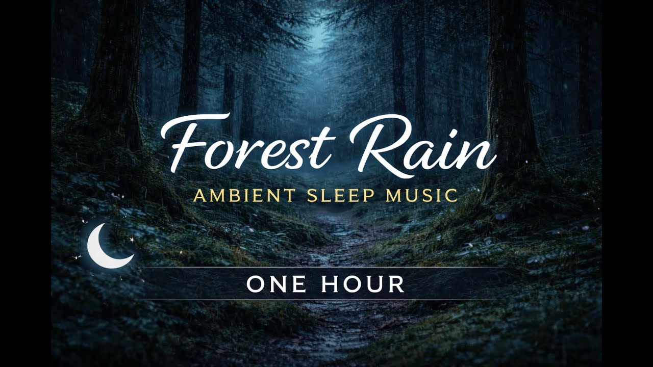 Forest Rain | Ambient Sleeping Music With Rain| One Hour