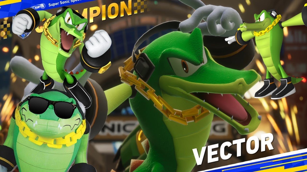 Vector victory dance, (Sonic Racing Crossworlds) Vector hits that Yoinky Sploinky !