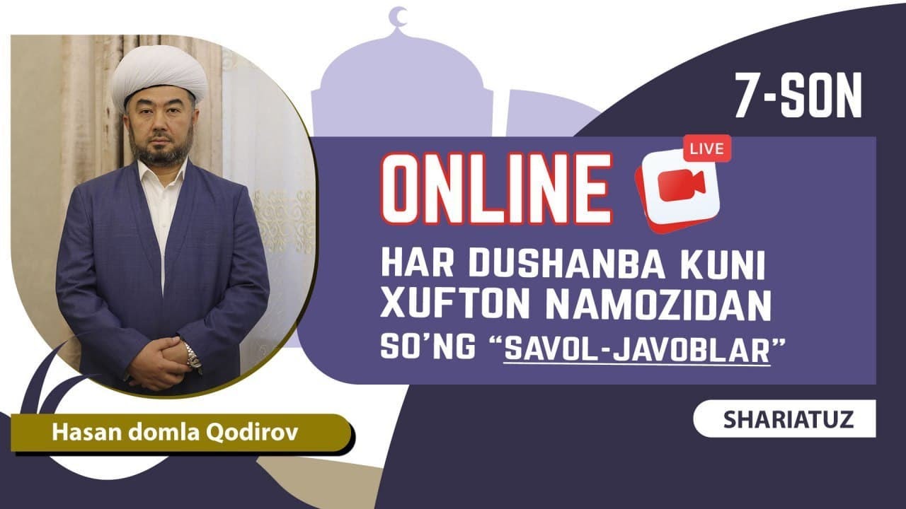 07-феврал куни соат 19:35 да жонли тарзда  савол-жавоблар бўлиб ўтади. 7-сон