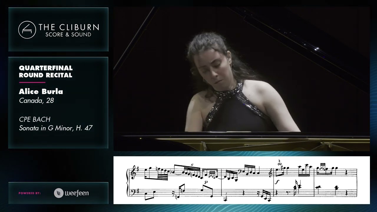 Alice Burla: CPE BACH Sonata in G Minor, H. 47 – CLIBURN SCORE & SOUND
