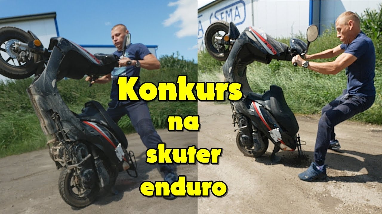 Mamy skuter na oddanie Reakcja Tomka na wheelie Skuterem Enduro !!!