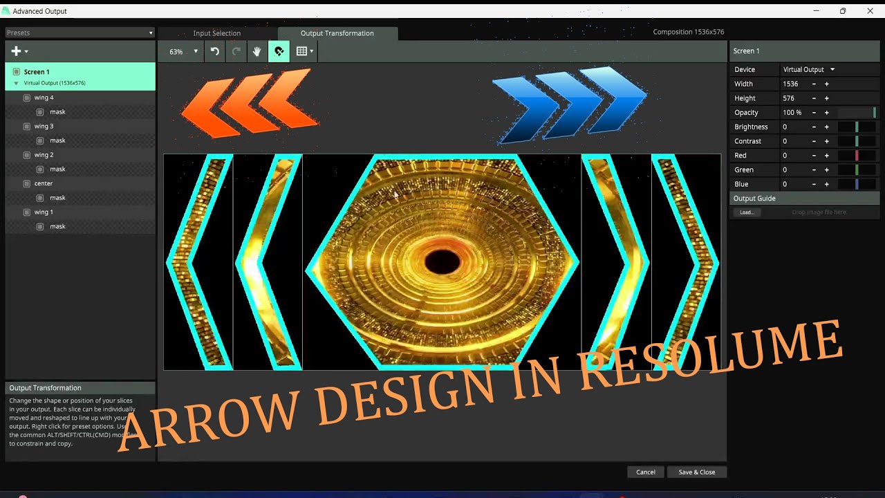 ARROW DESING IN RESOLUME #tutorial