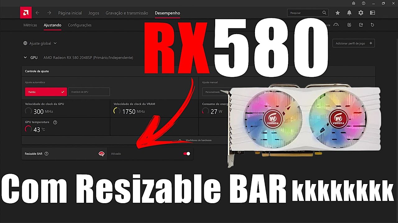 Como Habilitar  Resizable BAR Na RX 580 e Ter Mais Perfomance em Placa Mãe  X99_AM4_Intel.