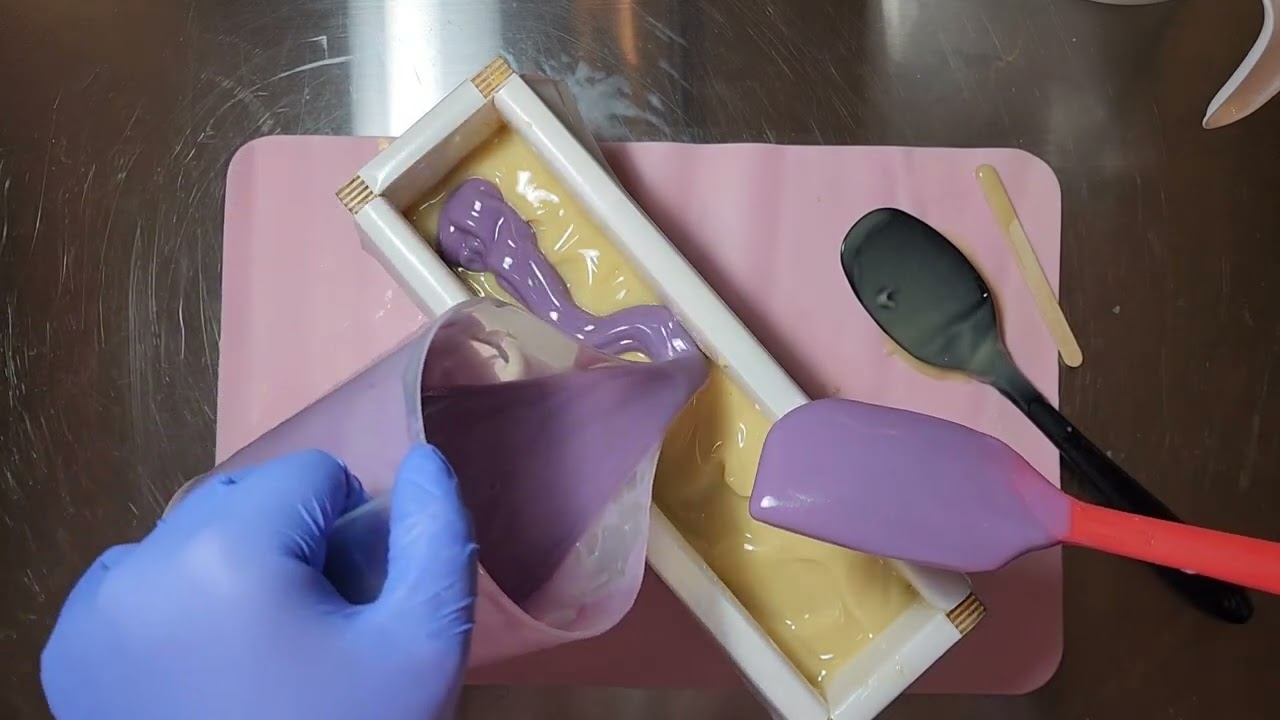 Making & Cutting Lavender Chamomile Cold Process Soap