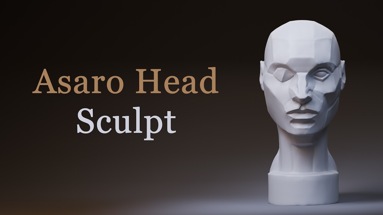 Sculpting Asaro Head In Blender | Timelapse Digital Sculpting Process
