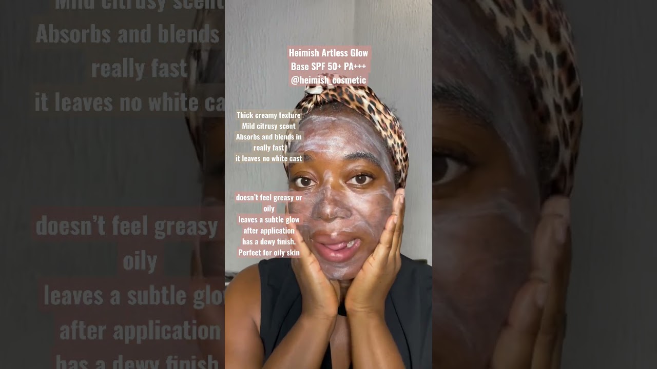 Summer sunscreen :Heimish Artless Glow Base SPF 50+ PA+++ #sunscreen #sunscreenreview #spf50