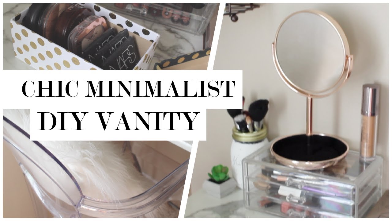 Minimalist Makeup Vanity DIY For Small Spaces Under $50!
