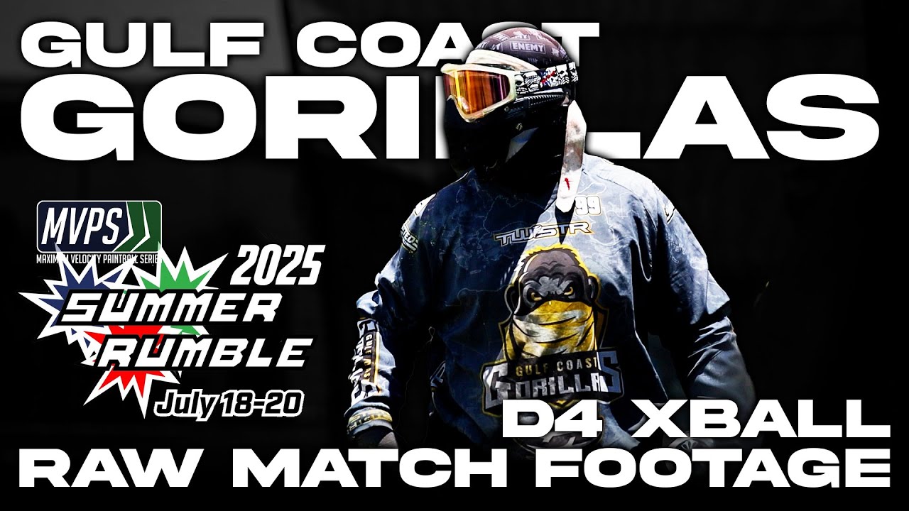 RAW PAINTBALL MATCH FOOTAGE GULF COAST GORILLAS MVPS SUMMER RUMBLE 2025 DIVSION 4 XBALL