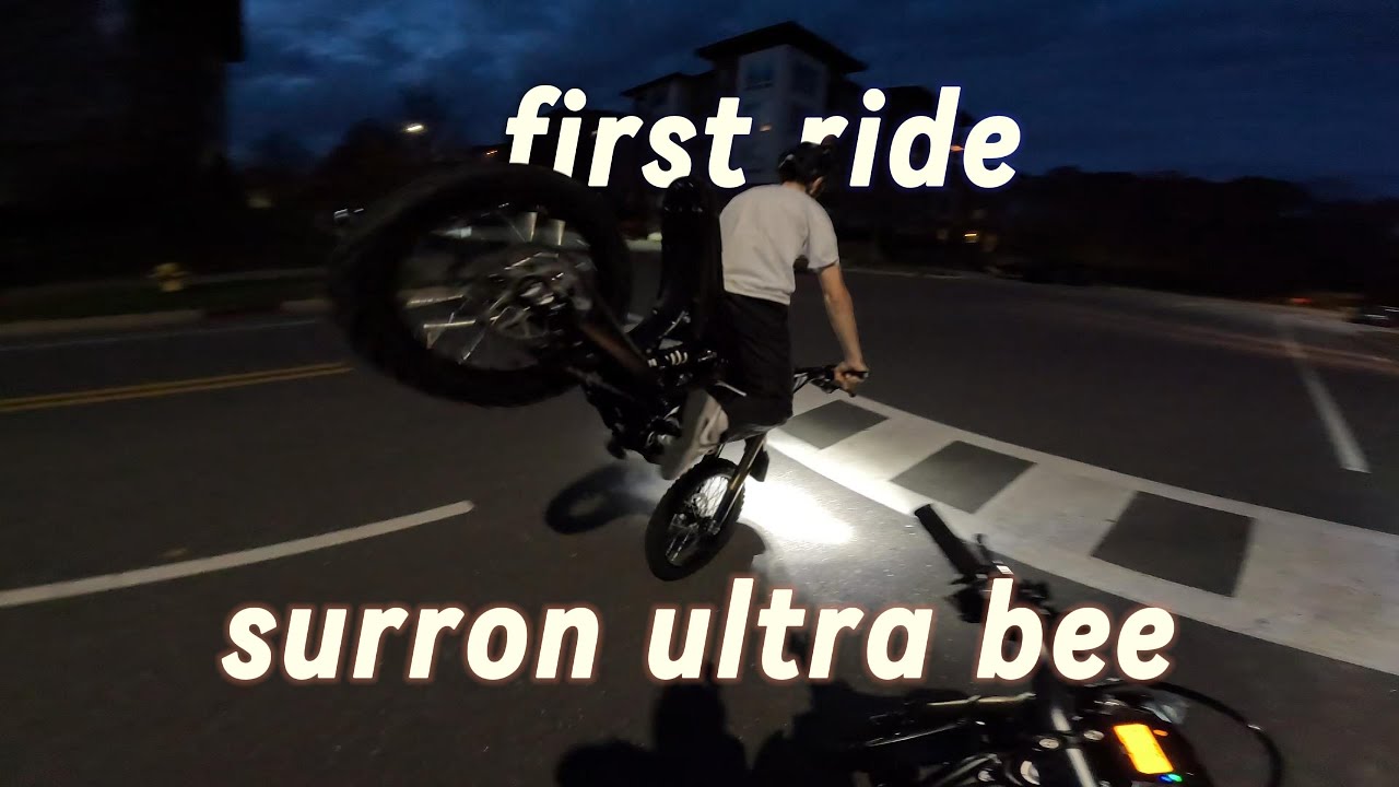 FIRST RIDE ON SURRON ULTRA BEE (CRASH) (COPS)