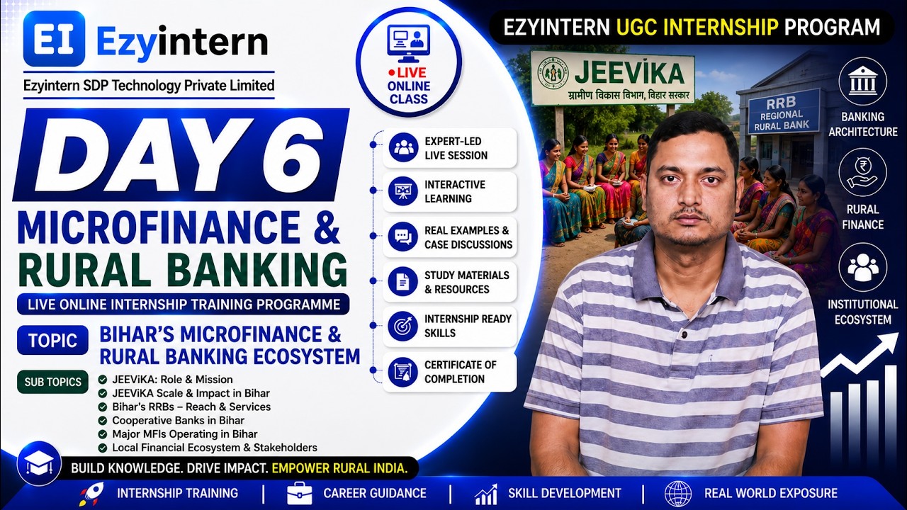 Day 6: Bihar's Microfinance & Rural Banking Ecosystem | EzyIntern UGC Internship Program