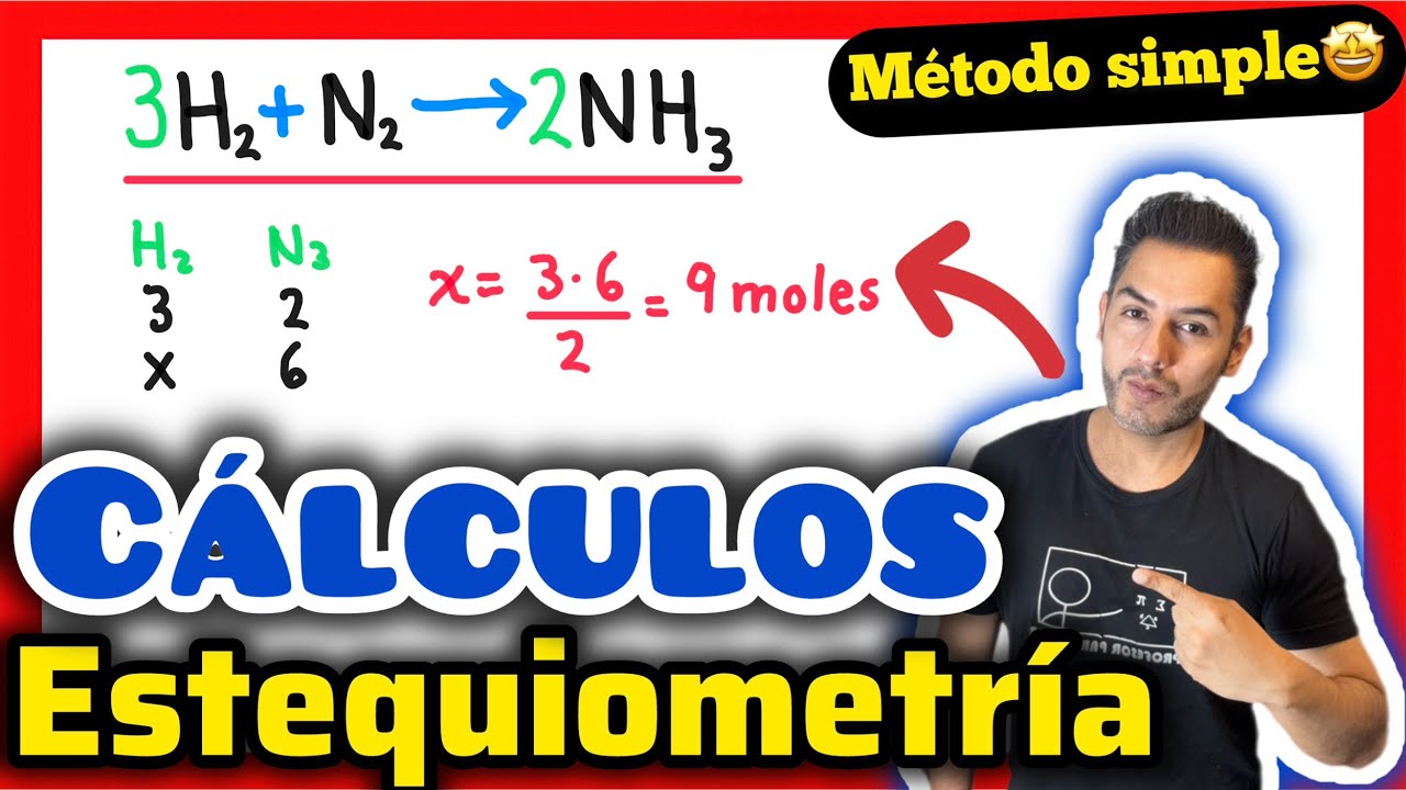 ✅ESTEQUIOMETRÍA en ECUACIONES QUÍMICAS [𝐄𝐱𝐩𝐥𝐢𝐜𝐚𝐝𝐨 𝐞𝐧 𝐏𝐚𝐬𝐨𝐬👍]Química