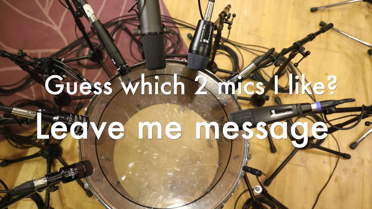 Floor tom mic comparison (D4, D6, beta98, SM57, SM7B, e902, e904, MD421, 4099)