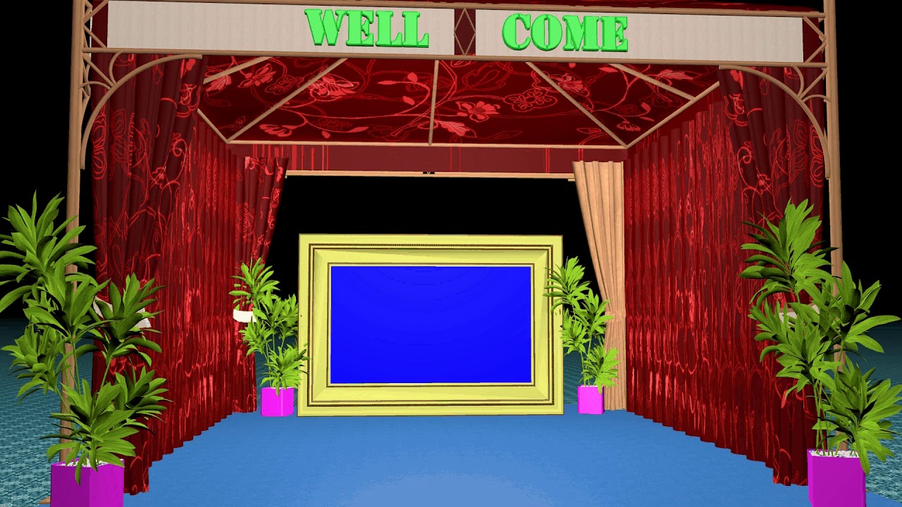 New wedding background frame blue screen video effect