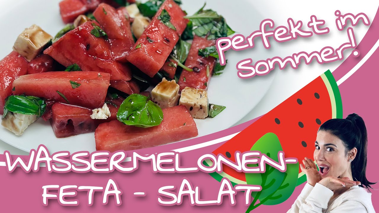 Rezept für Wassermelone-Feta-Salat - bester Sommersalat