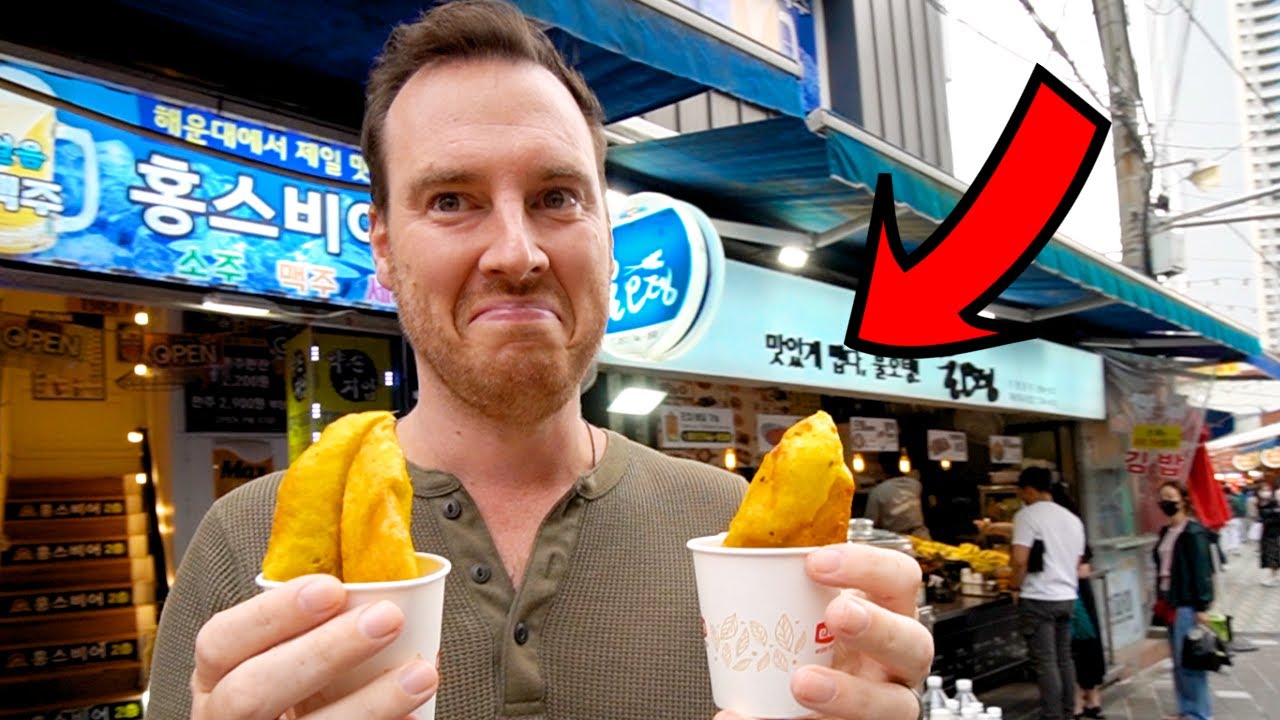 Лучшая уличная еда в Южной Корее 🇰🇷 Пляж Хэундэ