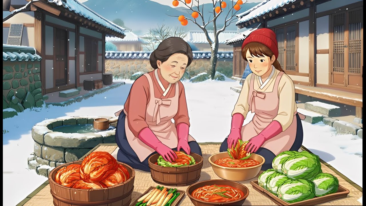 On the First Snowy Day, We Make Kimchi — Love’s Flavor to Warm a Bitter Winter | Ghibli-Style Video