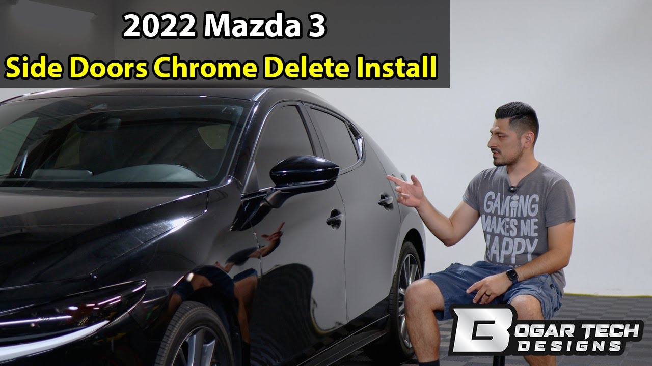 Mazda 3 Hatchback 2019-2025 Side Doors Chrome Delete Install