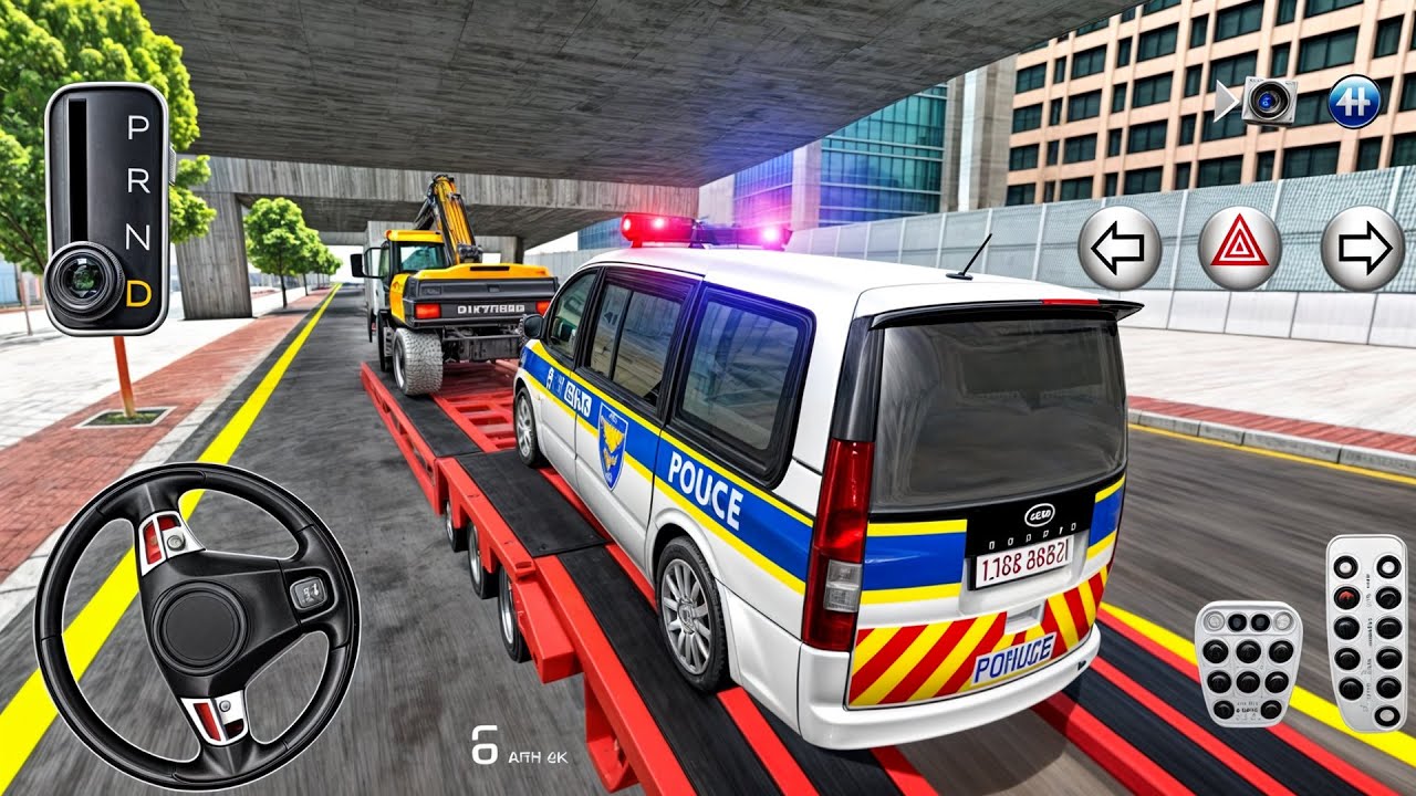 🚔 New police truck! Transporting police cars in the 3D Driving Class simulator - Android GamePlay