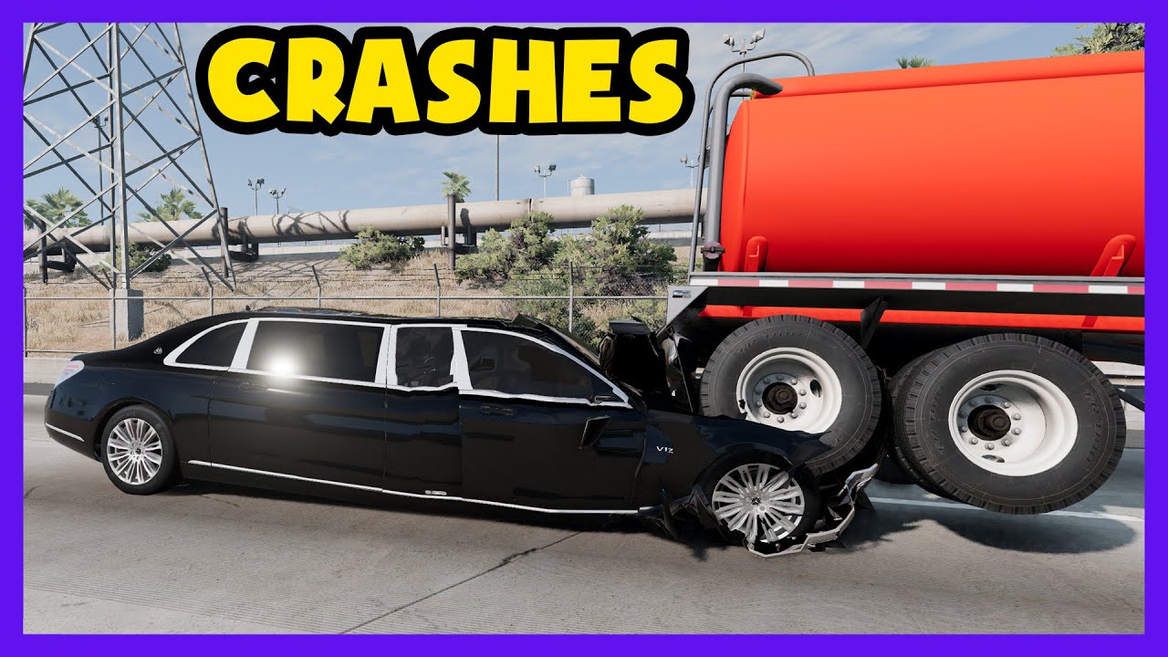 Maybach S650 Limousine CRASHES and ACCIDENTS - BeamNG drive [60fps]