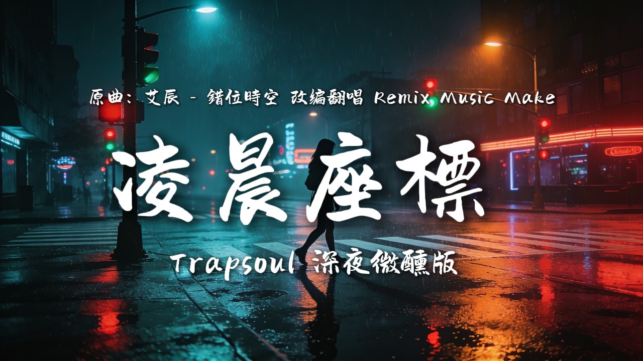 凌晨座標 - Remix Music Make 改编翻唱 | Trapsoul 深夜微醺女聲版 【動態歌詞】 (原曲：錯位時空)
