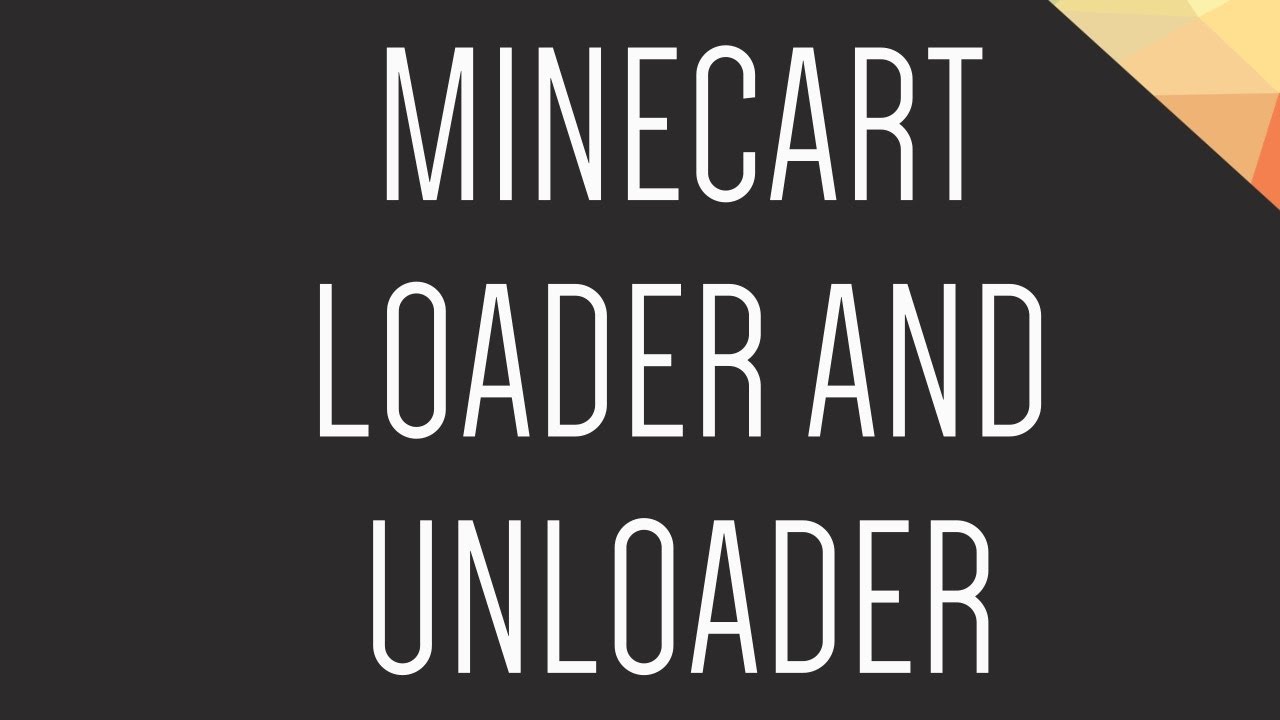 Minecraft Bedrock: Minecart Loader & Unloader