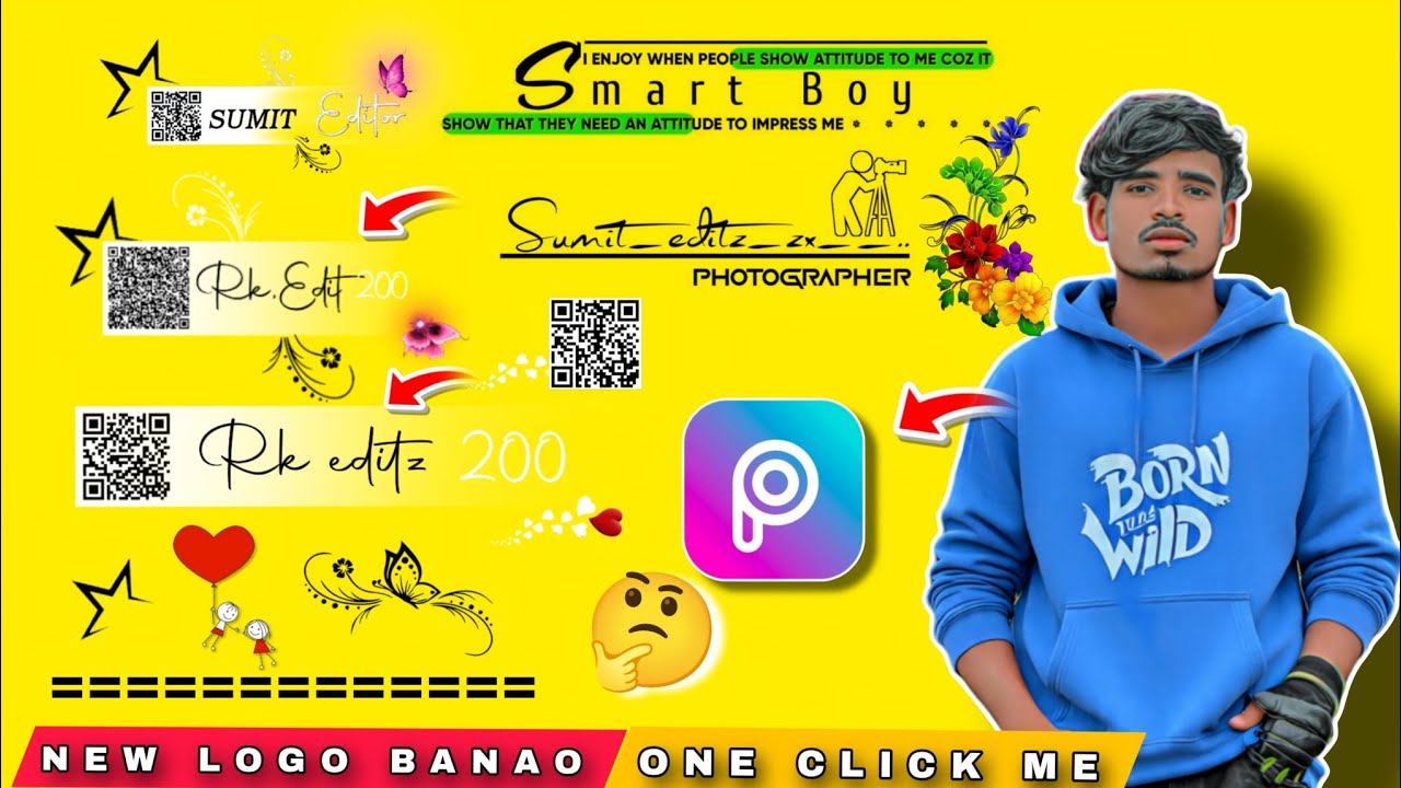 BHAI , LOGO !! BANAO  ONE  CLICK  ME  PICSART  SE 