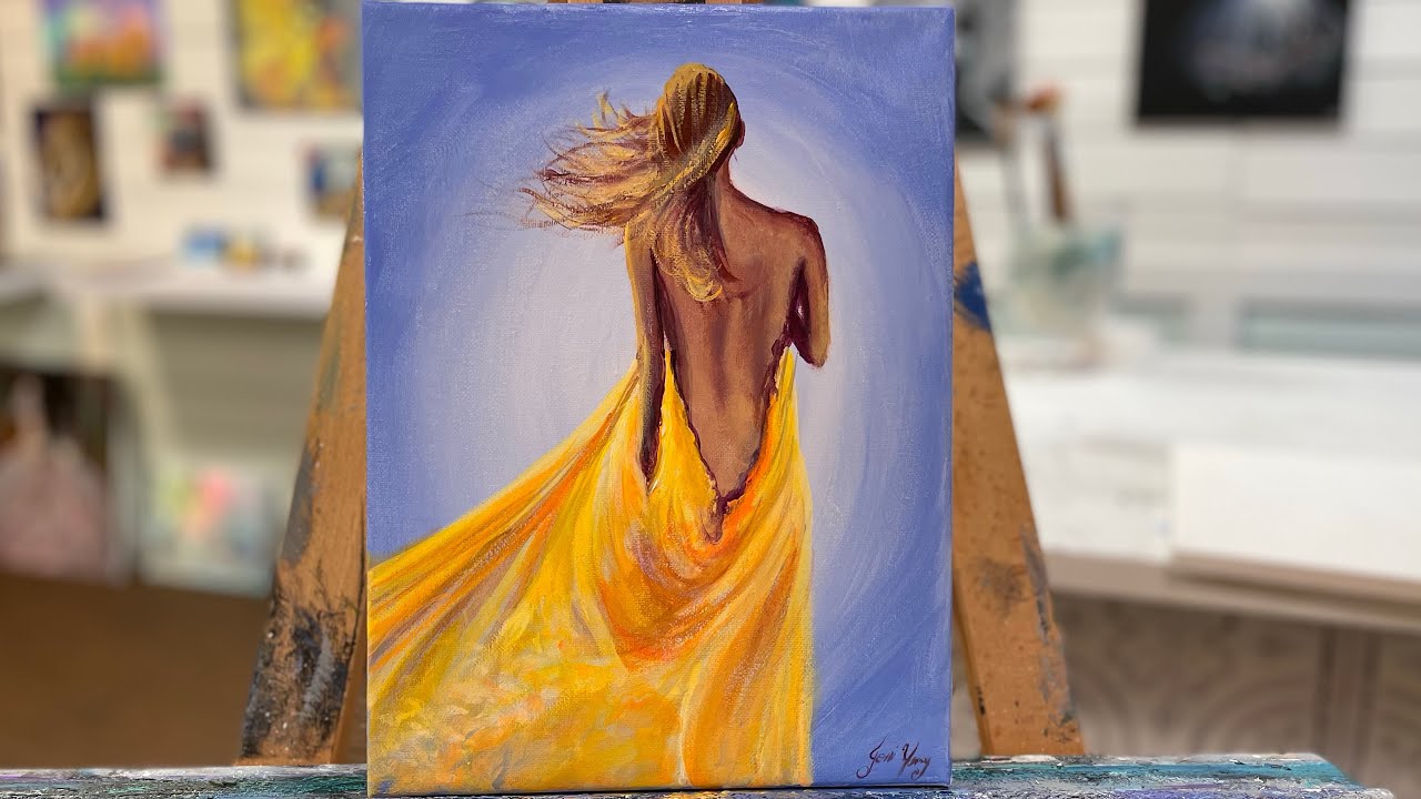 How To Paint FEMININE BEAUTY acrylic painting tutorial #figure #female
