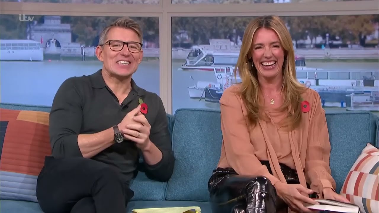 Cat Deeley in vinyl pants