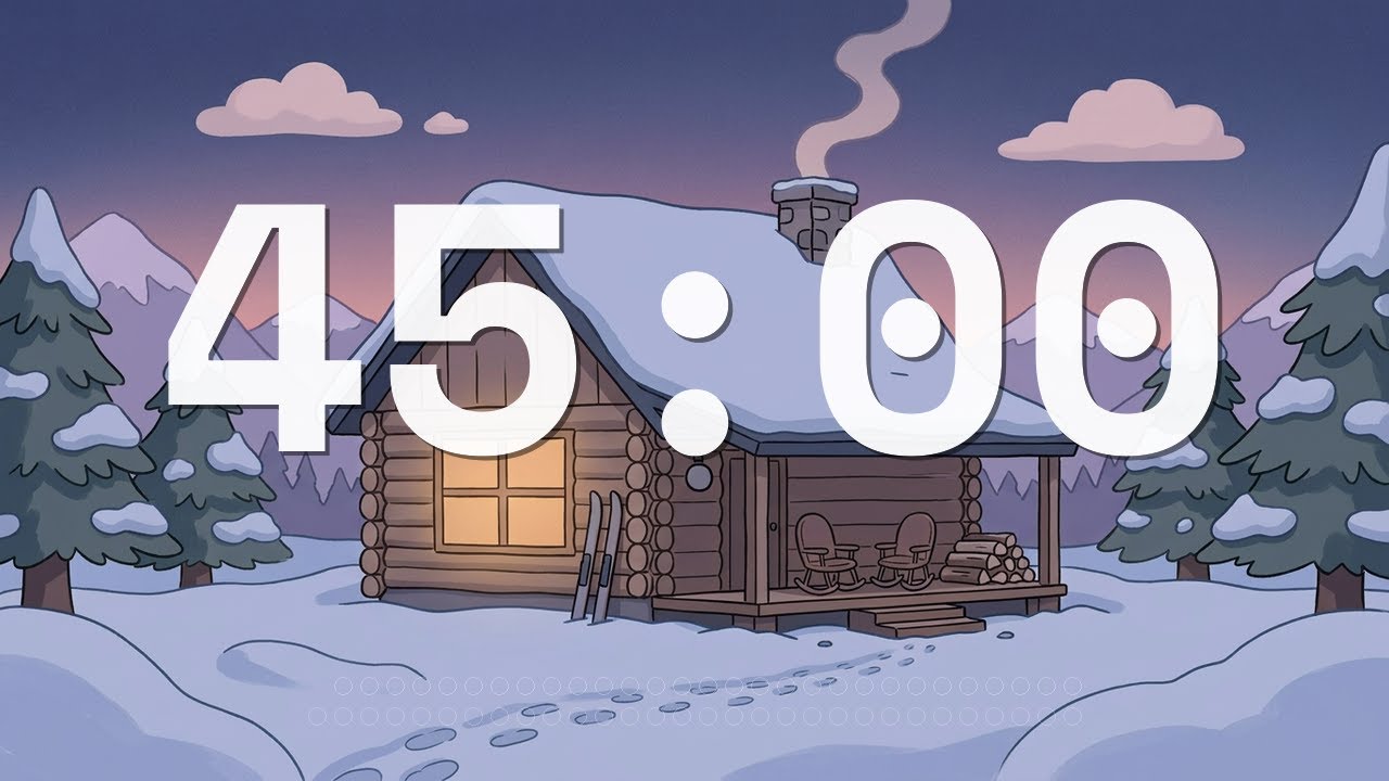 45 Minutes Timer 🏔️ Mountain Cabin • Lo-fi | Cozy Lo-fi Alpine Retreat - ChronoFlow