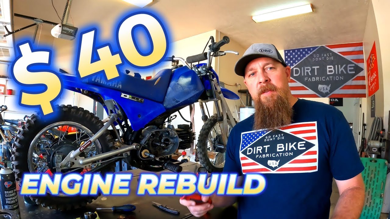 Cheapest  dirt bike engine rebuild. I cant believe this actually worked.