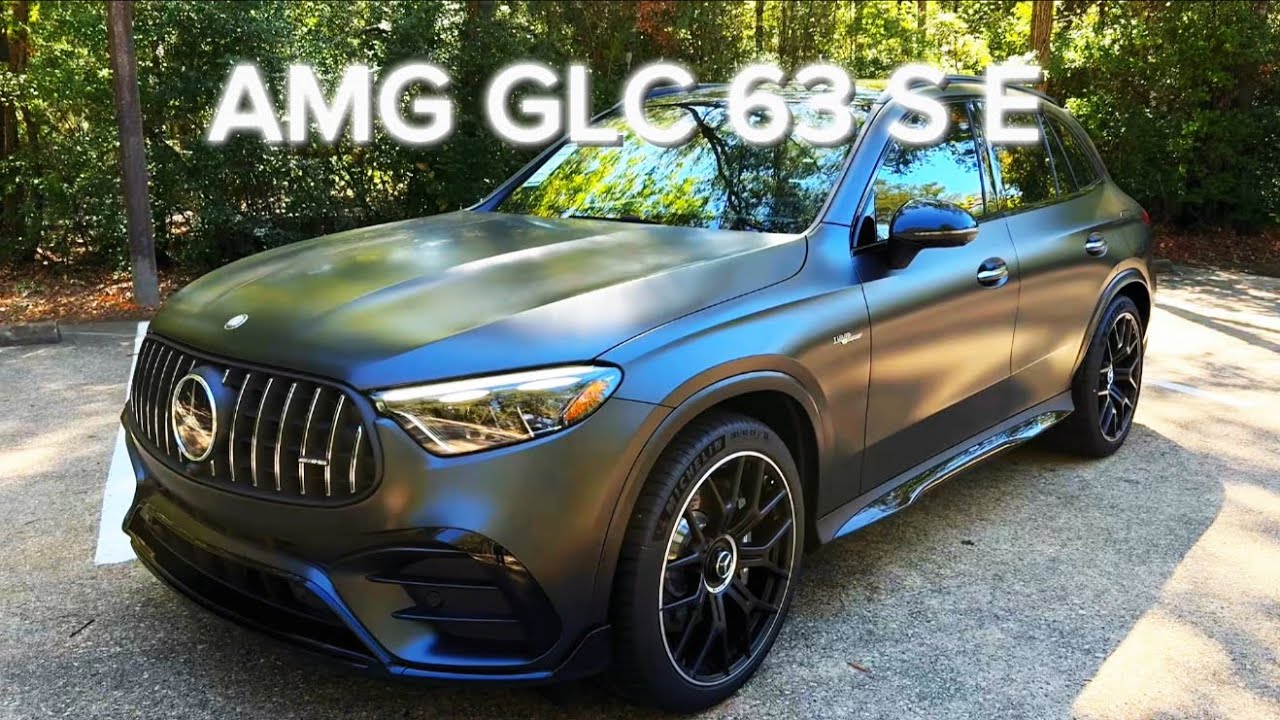 Обзор Mercedes-AMG GLC 63 S E Performance SUV 2026 года в цвете &laquo;Графитовый серый Магно&raquo; и &laquo;Титан...