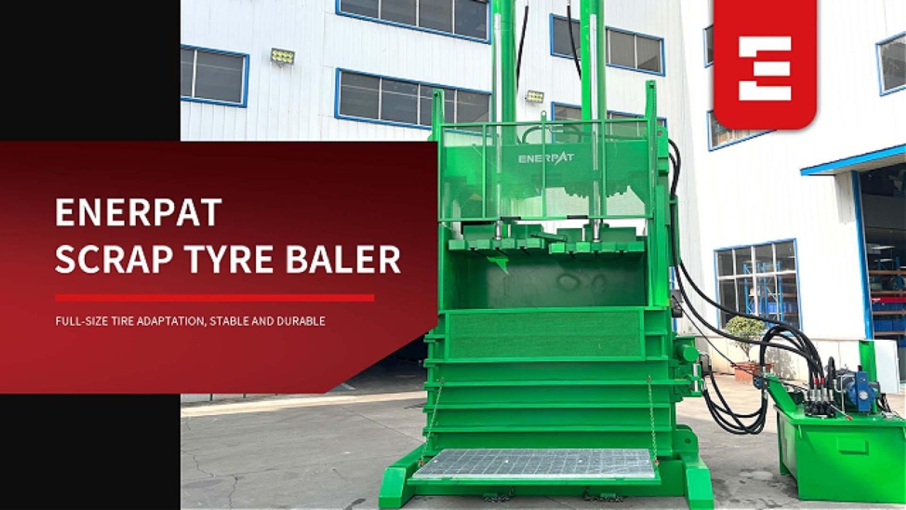 Enerpat Scrap Tyre Baler Machine in Action | Tyre Baler for Sale