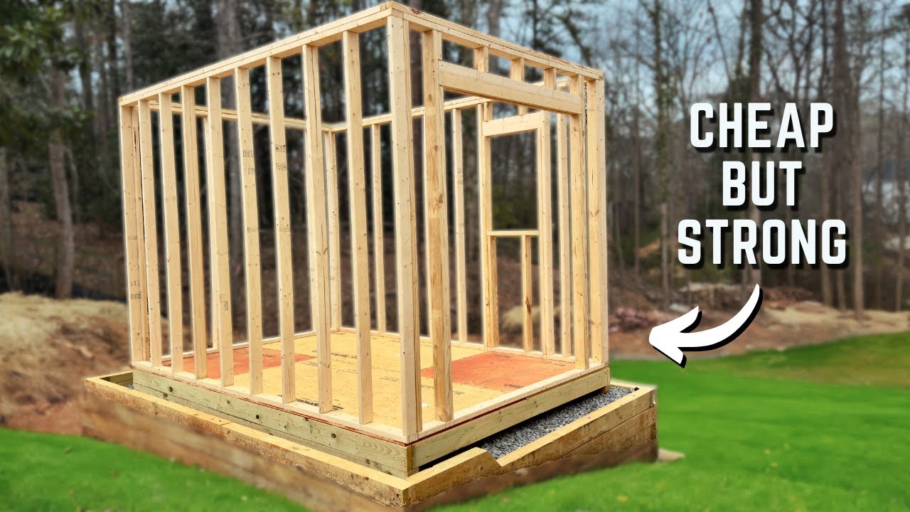 EASY How to Build Shed Walls for a 8x12 Shed
