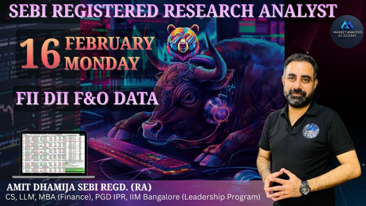 FII DII F&O DATA  Nifty BankNifty Sensex Prediction Tomorrow Monday 16 February 26