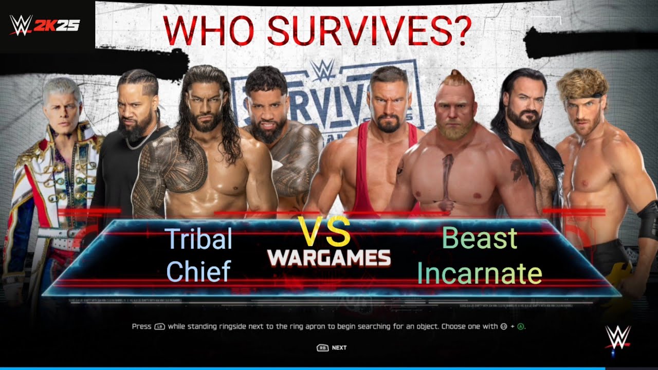 WHO WILL SURVIVE?! 😱 Roman Reigns Team vs Brock Lesnar Team | WAR GAMES – WWE 2K25