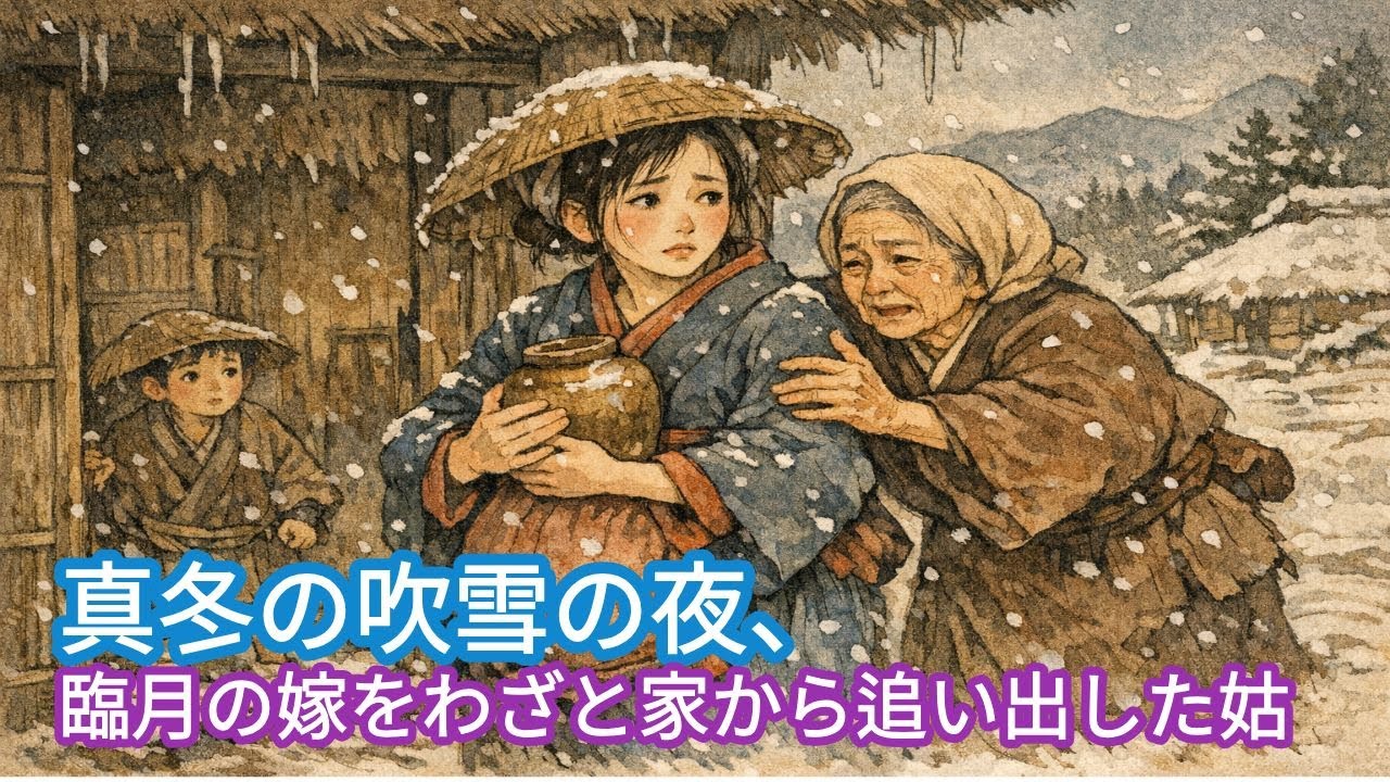 【感動】真冬の吹雪で臨月の嫁を追い出した姑…10年後に明かされた塩壺の秘密